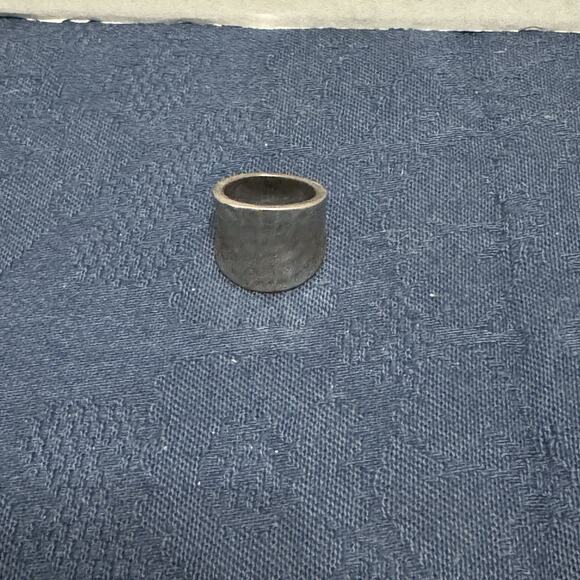 Vintage Cigar Band Hammered Silver Tone Ring Size 7 - Picture 5 of 5